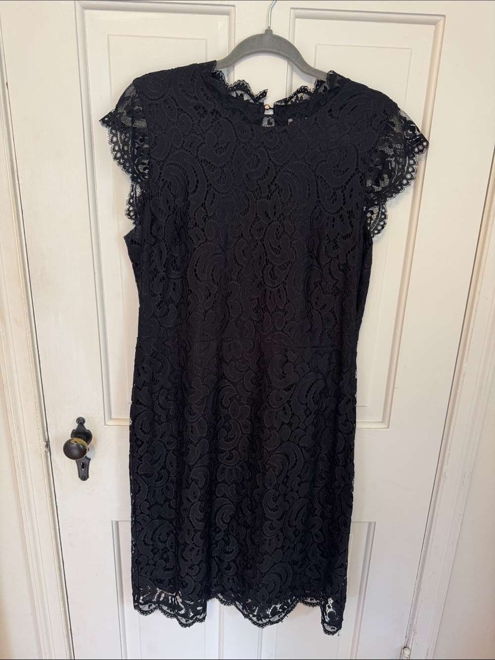 Xhilaration Black Lace Dress with Cap Sleeves